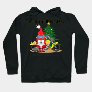 Biker Santa Hoodie